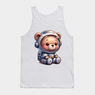 Cute Astronaut Bear Kawaii Tank Top